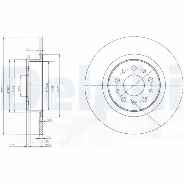 Disc frana DELPHI BG3857