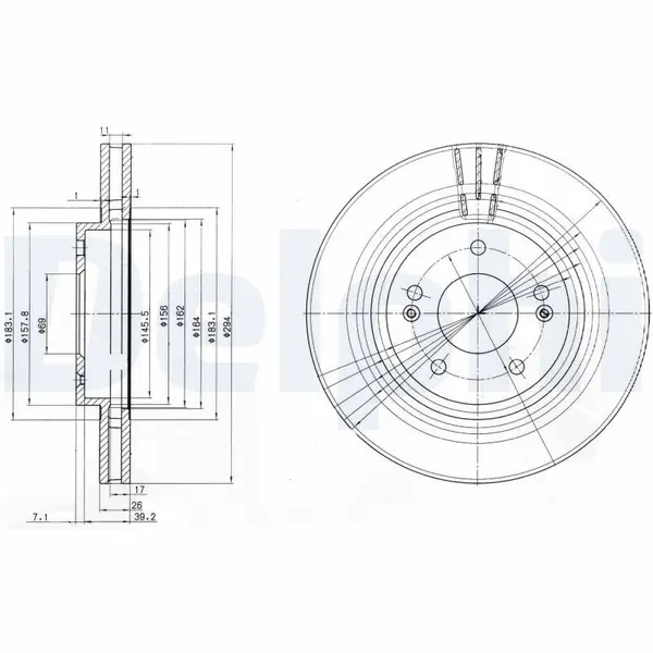 Disc frana DELPHI BG3860