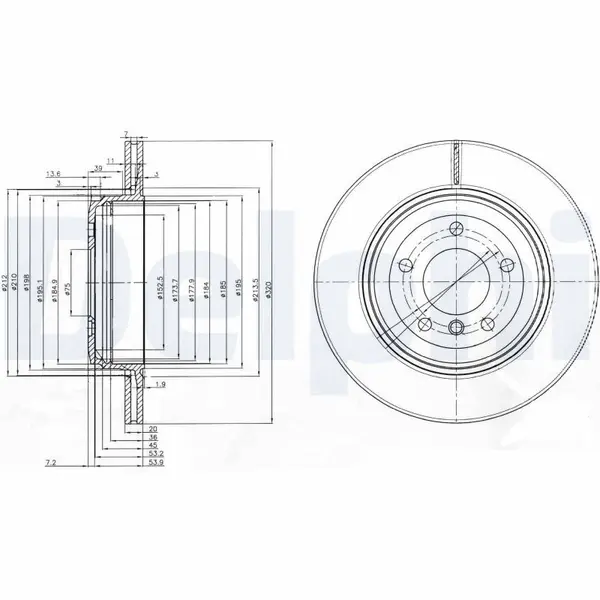 Disc frana DELPHI BG3872