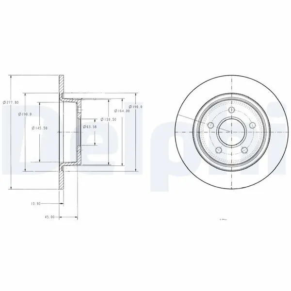 Disc frana DELPHI BG3873
