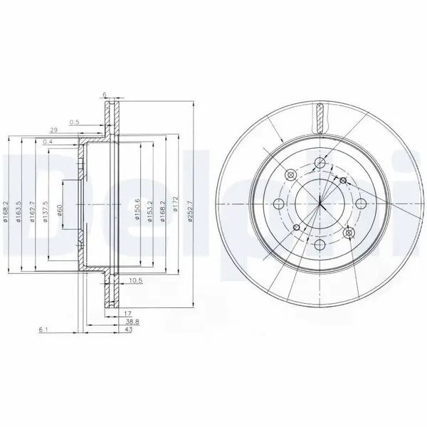 Disc frana DELPHI BG3884