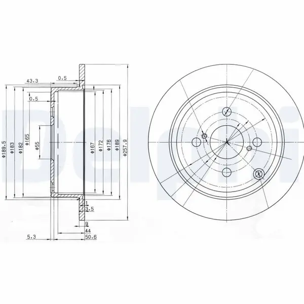 Disc frana DELPHI BG3889