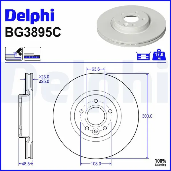 Disc frana DELPHI BG3895C