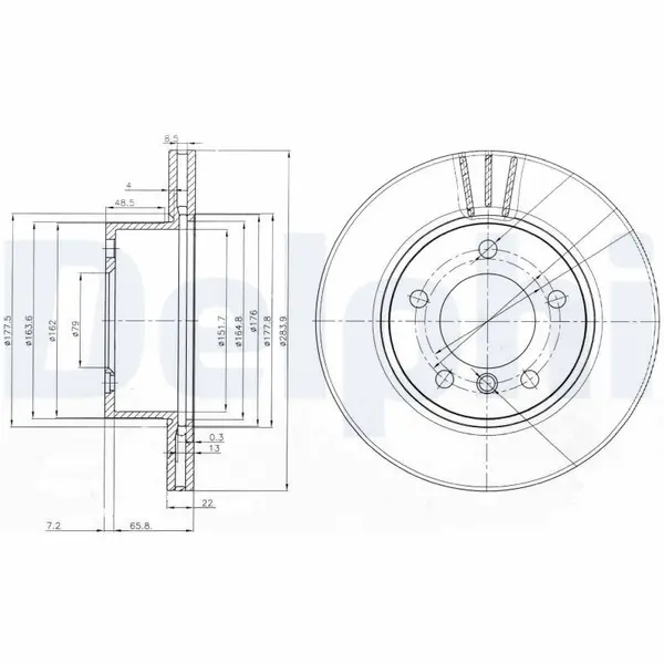 Disc frana DELPHI BG3899C