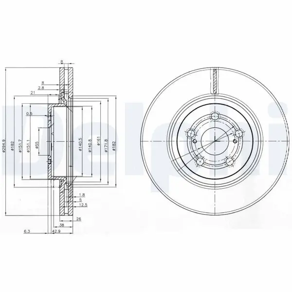 Disc frana DELPHI BG3914