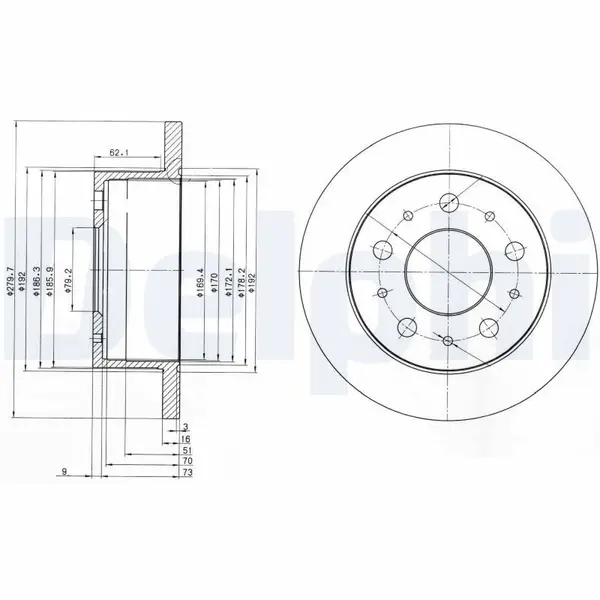 Disc frana DELPHI BG3923