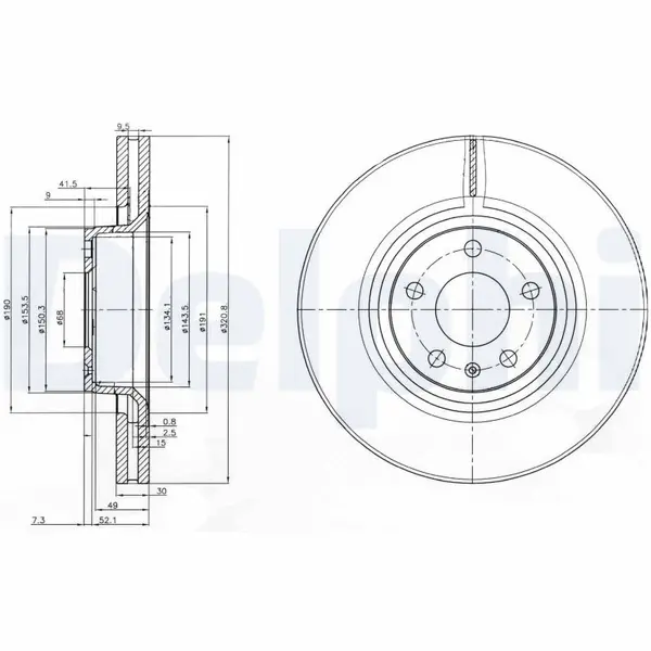 Disc frana DELPHI BG3939