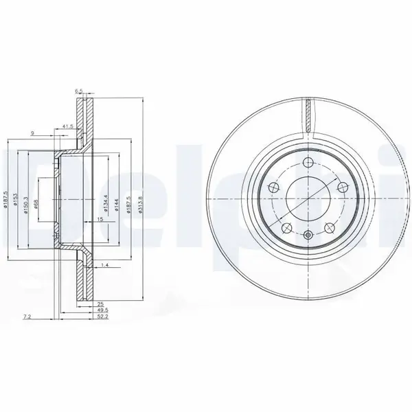 Disc frana DELPHI BG3942