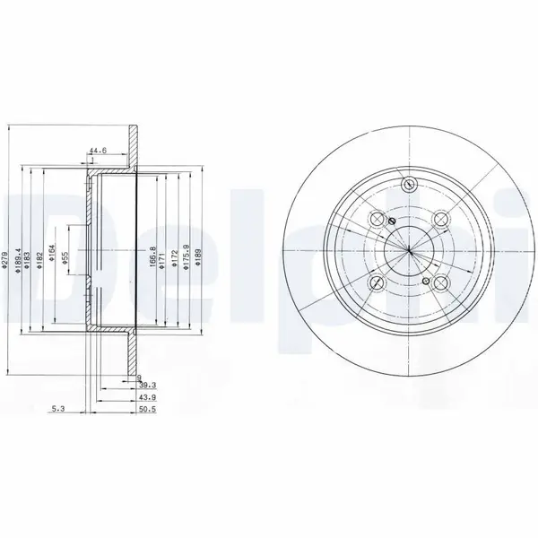 Disc frana DELPHI BG3974