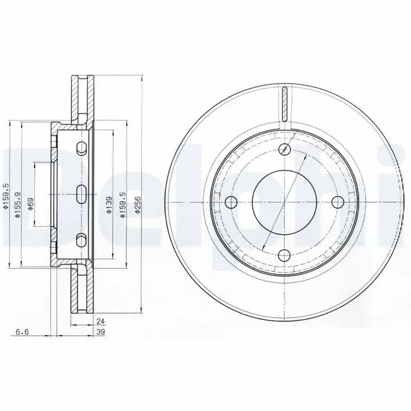 Disc frana DELPHI BG3987