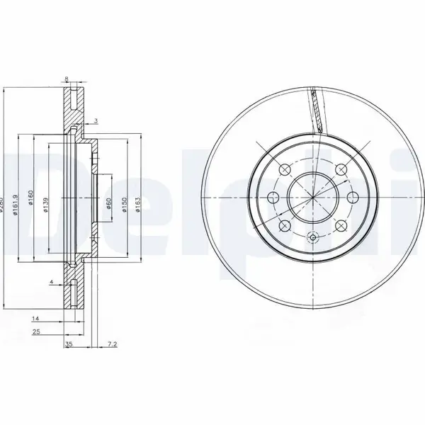 Disc frana DELPHI BG3989