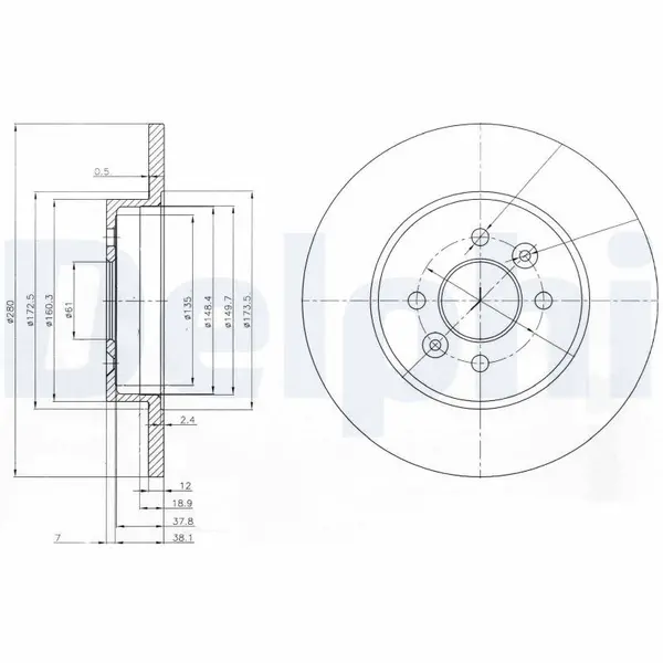Disc frana DELPHI BG3992