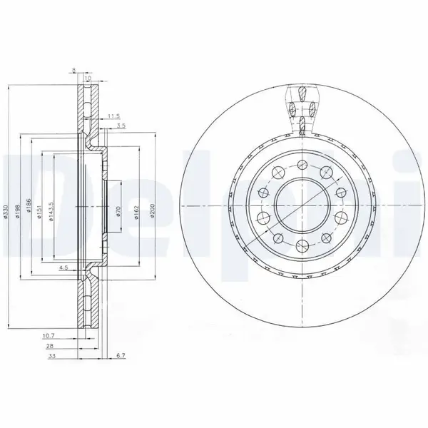 Disc frana DELPHI BG3993