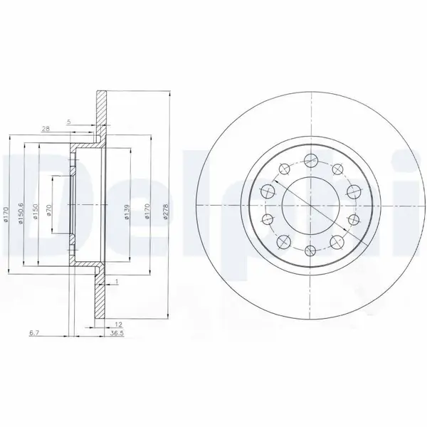 Disc frana DELPHI BG3994