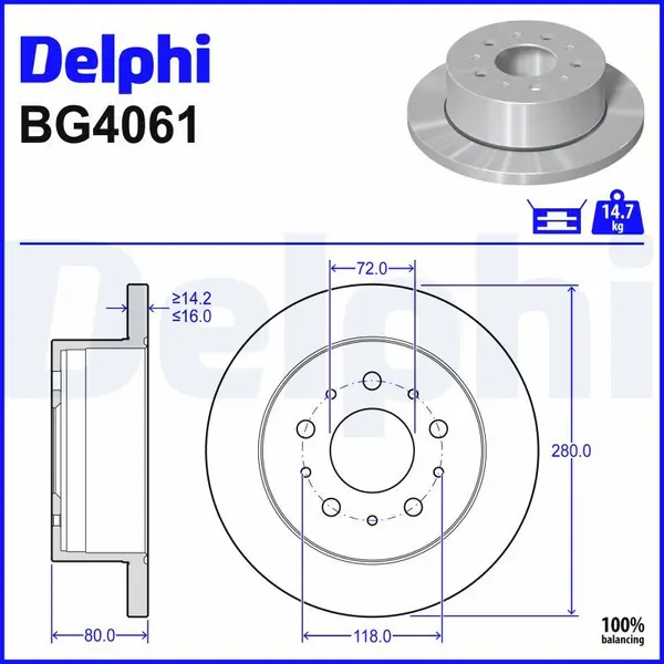 Disc frana DELPHI BG4061