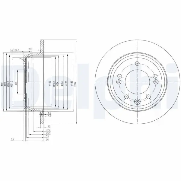 Disc frana DELPHI BG4082C