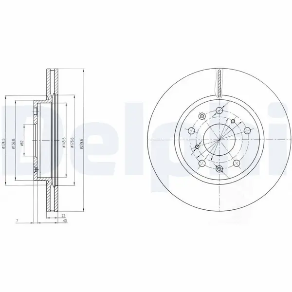 Disc frana DELPHI BG4093C