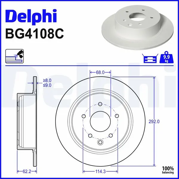 Disc frana DELPHI BG4108C