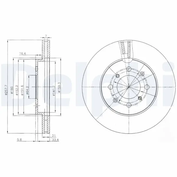 Disc frana DELPHI BG4148C