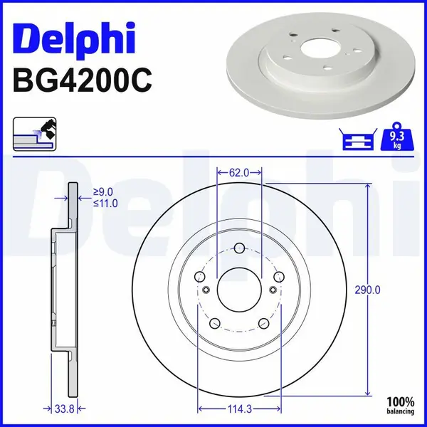 Disc frana DELPHI BG4200C