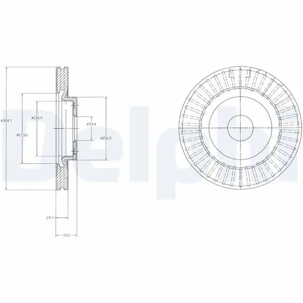 Disc frana DELPHI BG4214