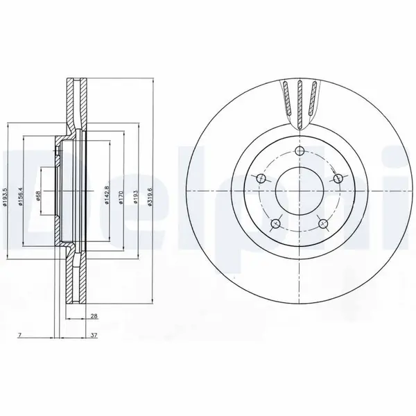 Disc frana DELPHI BG4231C