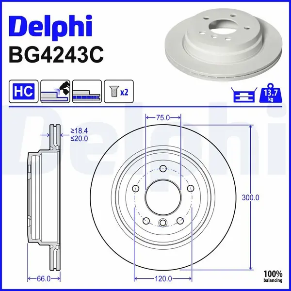 Disc frana DELPHI BG4243C