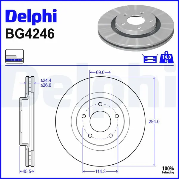 Disc frana DELPHI BG4246