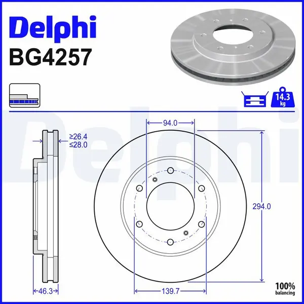 Disc frana DELPHI BG4257