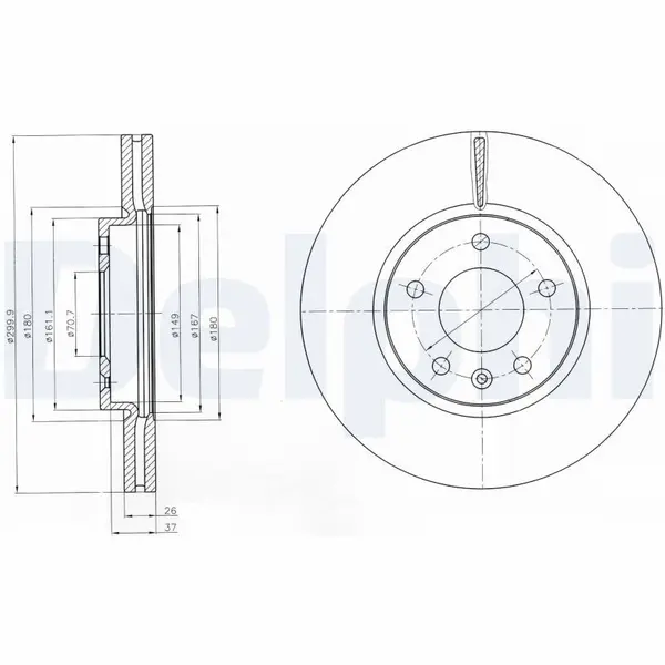 Disc frana DELPHI BG4278C