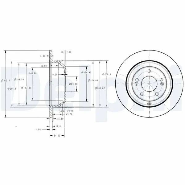 Disc frana DELPHI BG4335