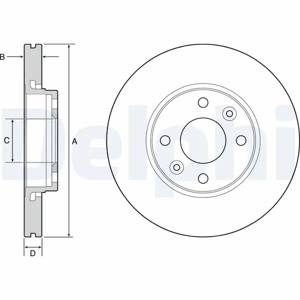 Disc frana DELPHI BG4459C