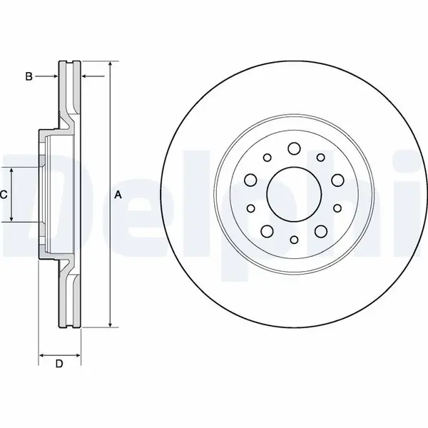 Disc frana DELPHI BG4797C