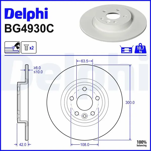 Disc frana DELPHI BG4930C