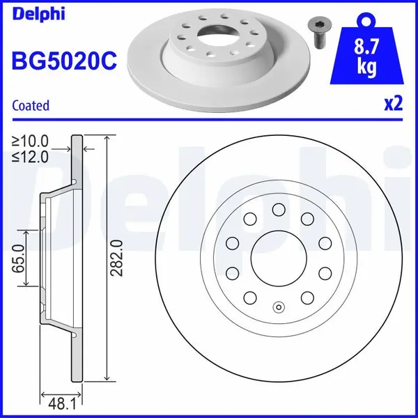 Disc frana DELPHI BG5020C