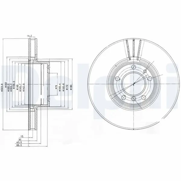 Disc frana DELPHI BG9005