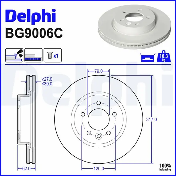 Disc frana DELPHI BG9006C