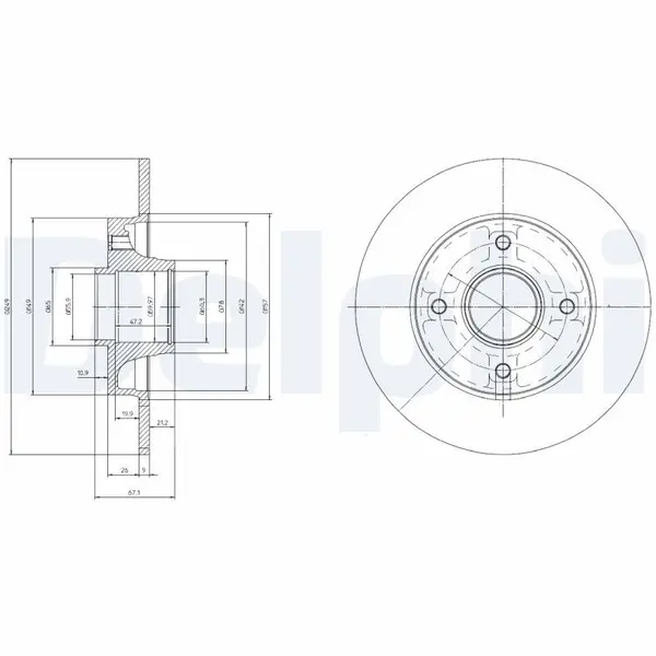 Disc frana DELPHI BG9022RSC