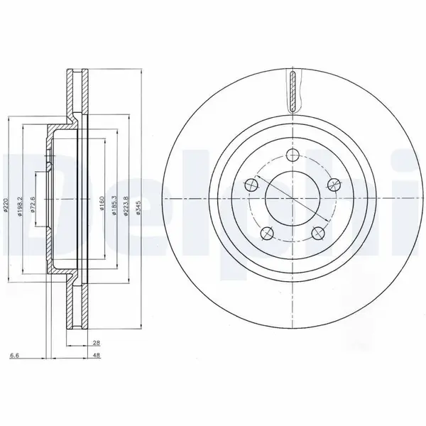 Disc frana DELPHI BG9050