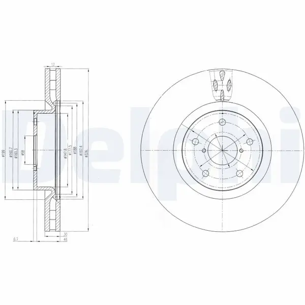 Disc frana DELPHI BG9055