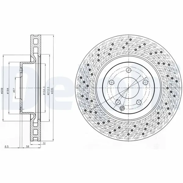 Disc frana DELPHI BG9093C