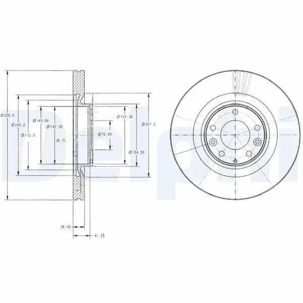 Disc frana DELPHI BG9104