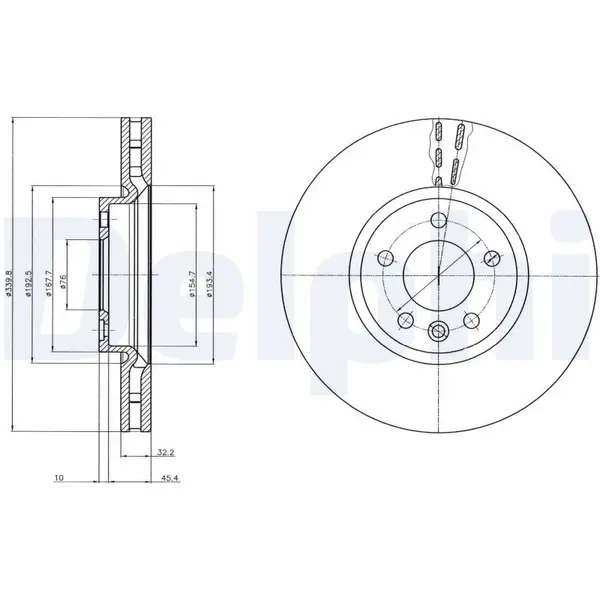 Disc frana DELPHI BG9106