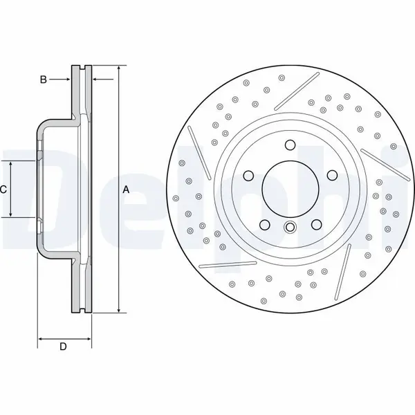 Disc frana DELPHI BG9235C