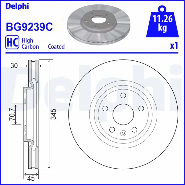 Disc frana DELPHI BG9239C