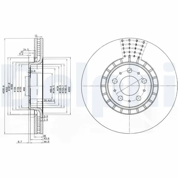Disc frana DELPHI BG9783C