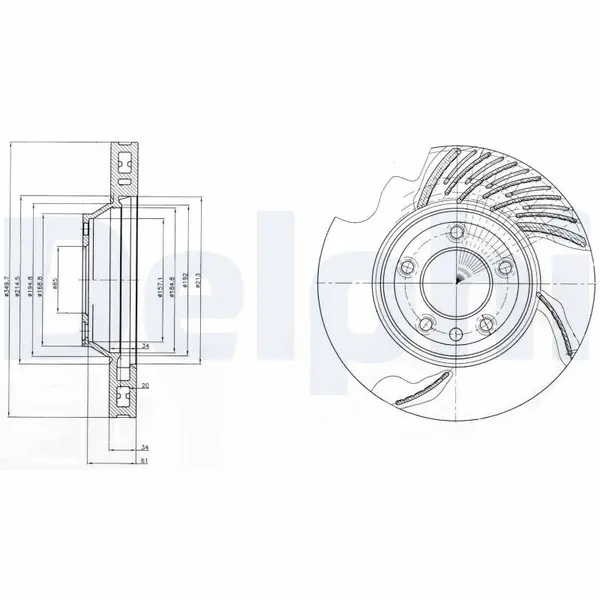 Disc frana DELPHI BG9950