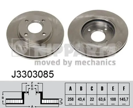 Disc frana NIPPARTS J3303085
