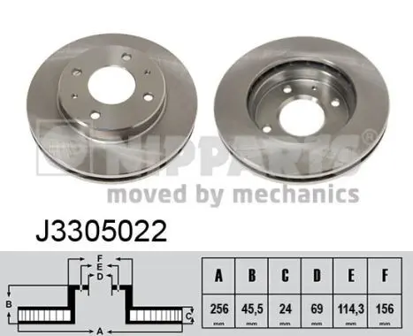 Disc frana NIPPARTS J3305022