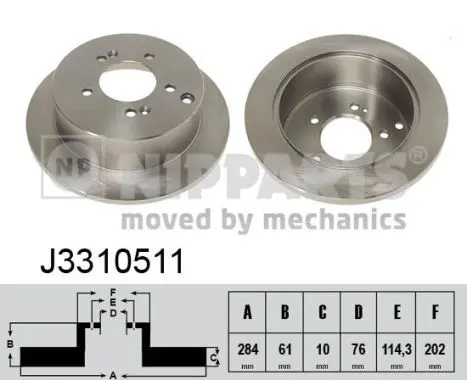 Disc frana NIPPARTS J3310511